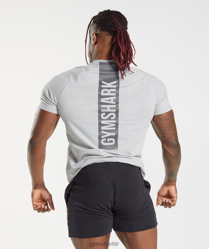 cesur tişört 8H4J02762 Gymshark Giyim erkekler açık gri
