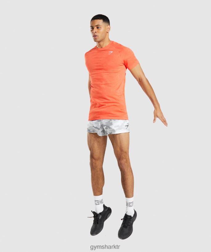 coğrafi dikişsiz tişört 8H4J02668 Gymshark Giyim erkekler papaya portakalı/baharatlı portakal