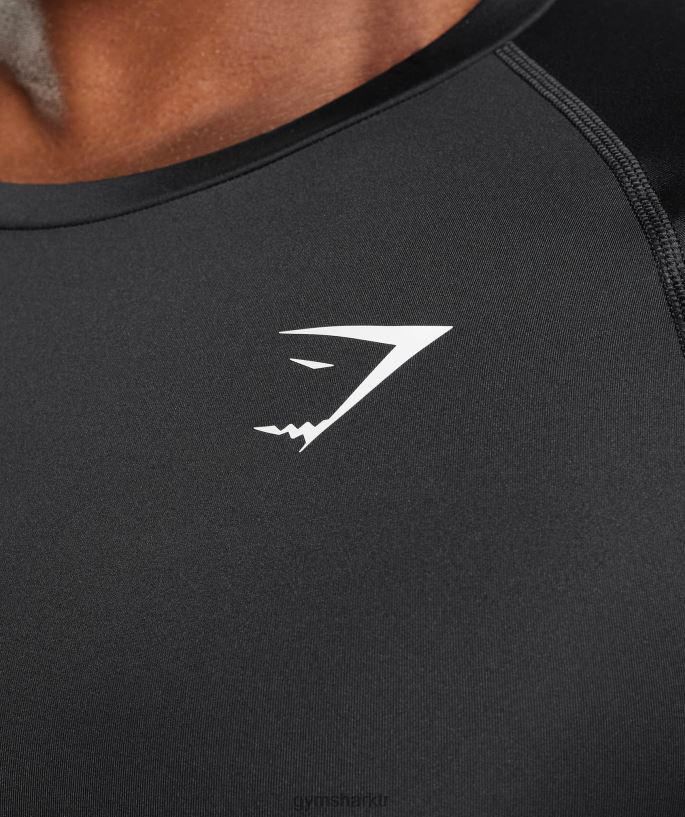 element içlik t-shirt 8H4J02701 Gymshark Giyim erkekler siyah