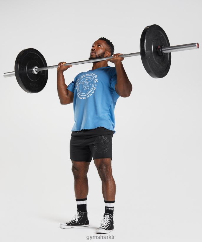 eski paçavra üst 8H4J02703 Gymshark Giyim erkekler kıyı mavisi