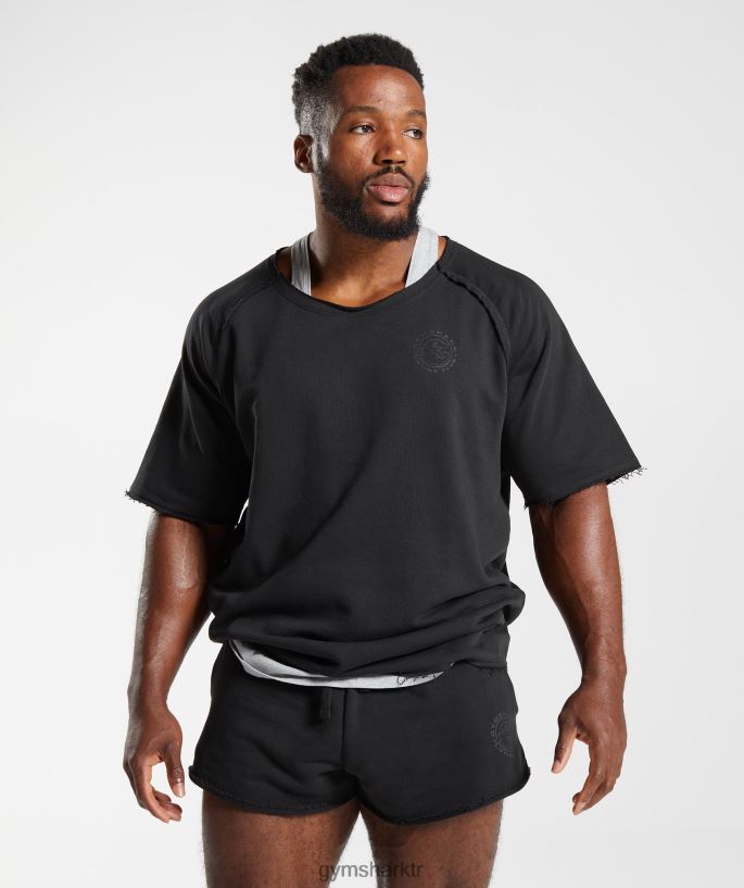 eski paçavra üst 8H4J02708 Gymshark Giyim erkekler siyah