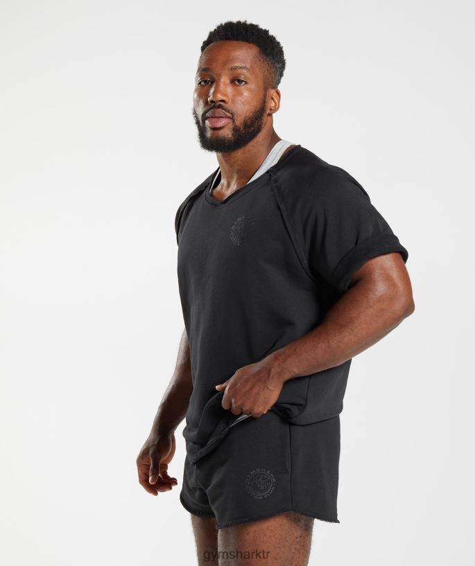 eski paçavra üst 8H4J02708 Gymshark Giyim erkekler siyah