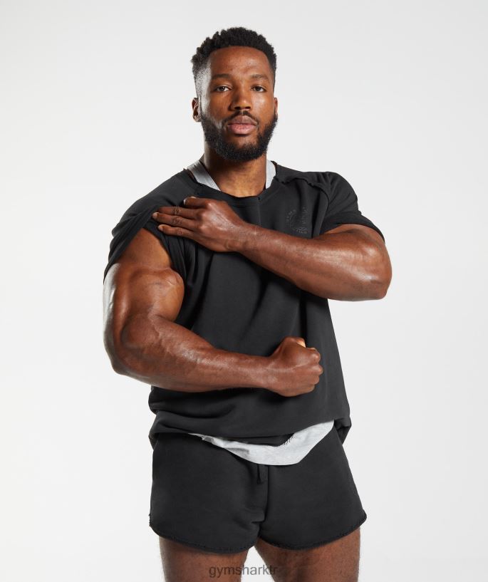 eski paçavra üst 8H4J02708 Gymshark Giyim erkekler siyah