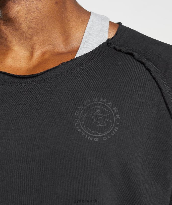 eski paçavra üst 8H4J02708 Gymshark Giyim erkekler siyah