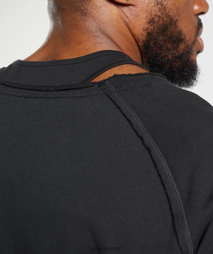 eski paçavra üst 8H4J02718 Gymshark Giyim erkekler siyah