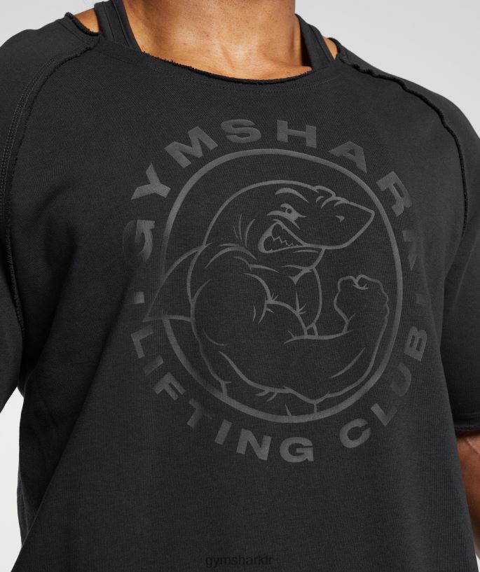 eski paçavra üst 8H4J02718 Gymshark Giyim erkekler siyah