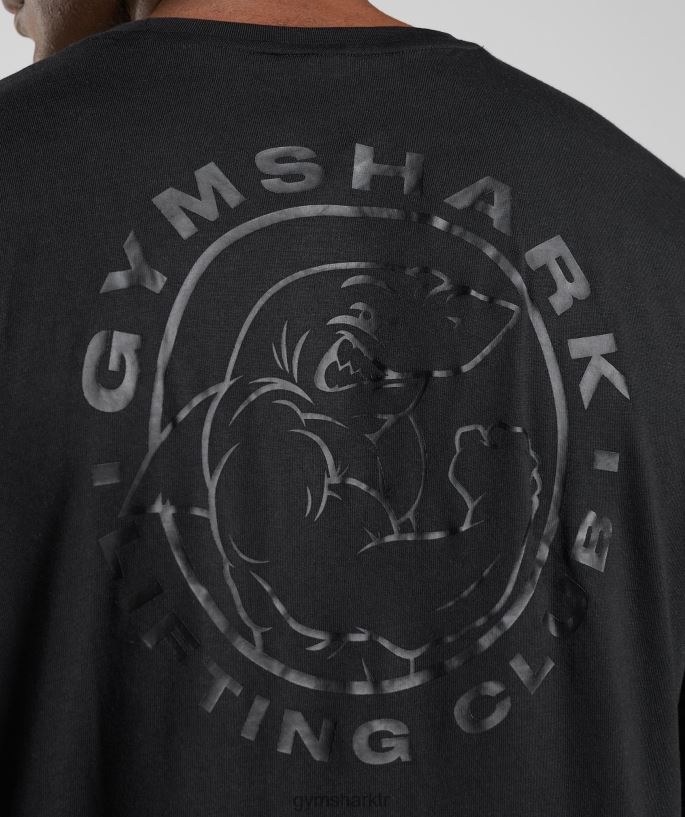 eski uzun kollu tişört 8H4J02600 Gymshark Giyim erkekler siyah