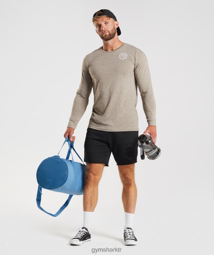 eski uzun kollu tişört 8H4J02751 Gymshark Giyim erkekler kireçtaşı marnı
