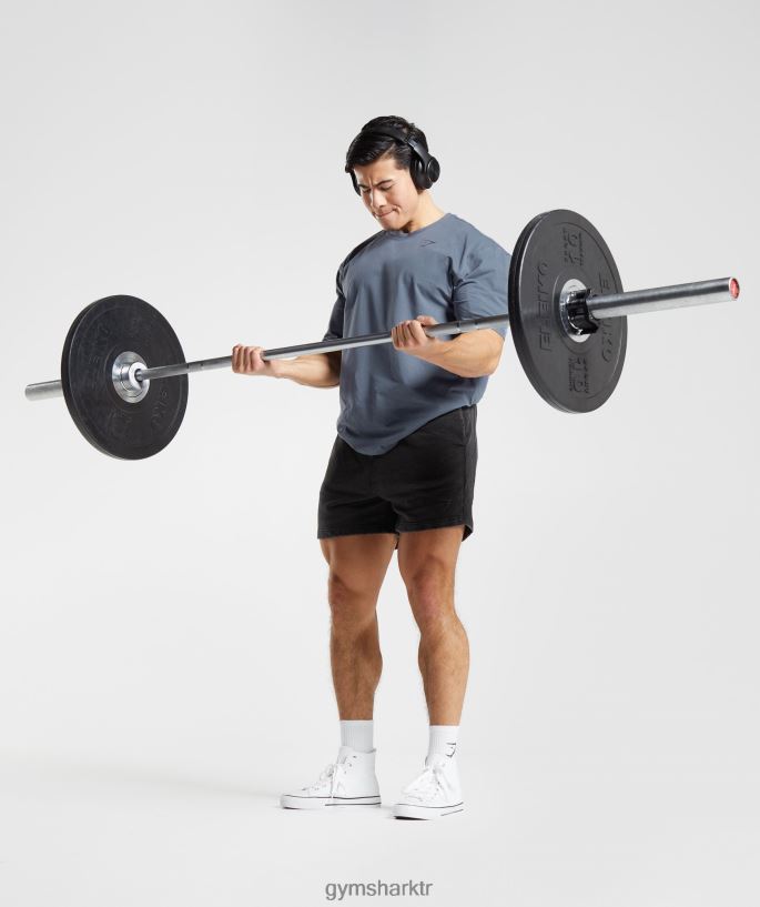 güç tişörtü 8H4J02580 Gymshark Giyim erkekler akşam mavisi