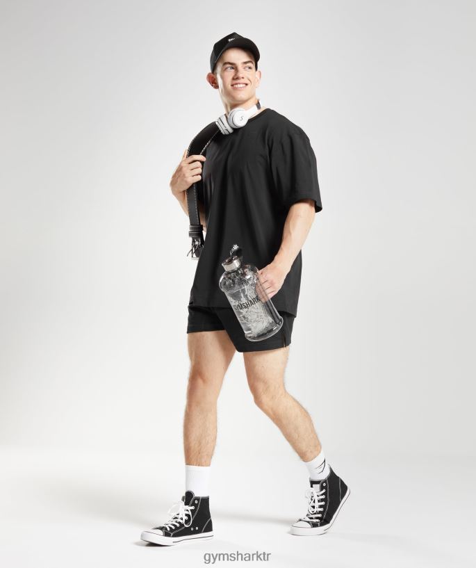 güç tişörtü 8H4J02621 Gymshark Giyim erkekler siyah
