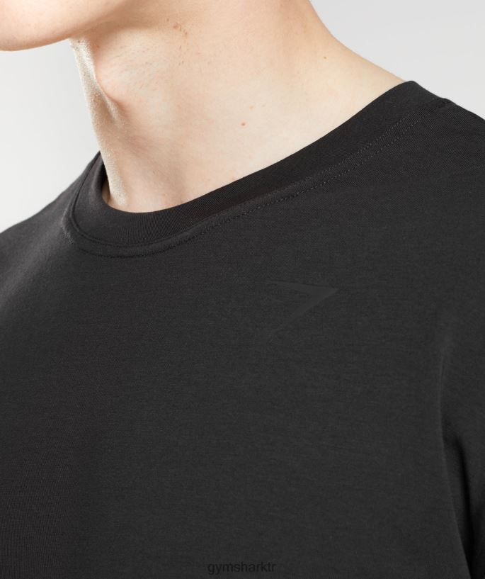 güç tişörtü 8H4J02621 Gymshark Giyim erkekler siyah