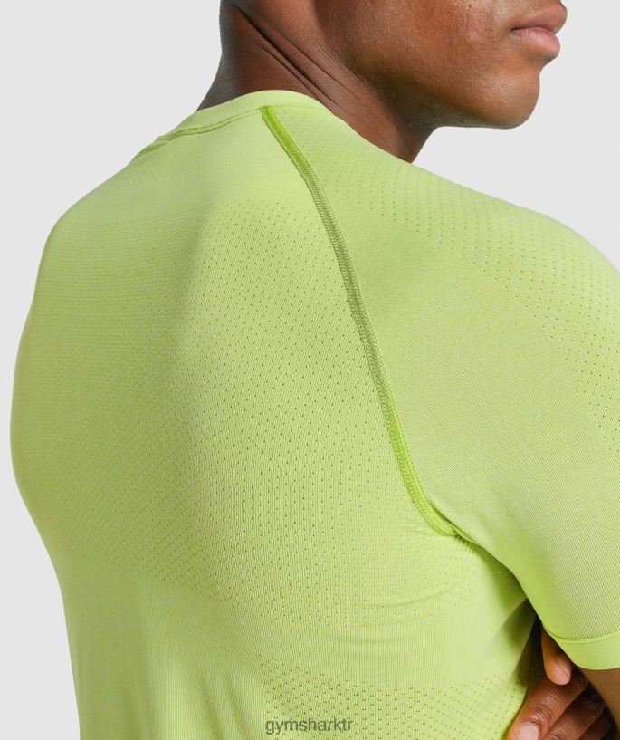 hayati ışık dikişsiz tişört 8H4J02735 Gymshark Giyim erkekler sarı marn