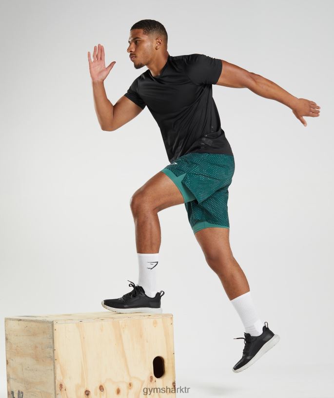 spor tişört 8H4J02583 Gymshark Giyim erkekler siyah/siyah kırçıllı