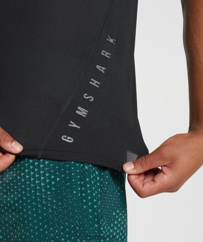 spor tişört 8H4J02583 Gymshark Giyim erkekler siyah/siyah kırçıllı