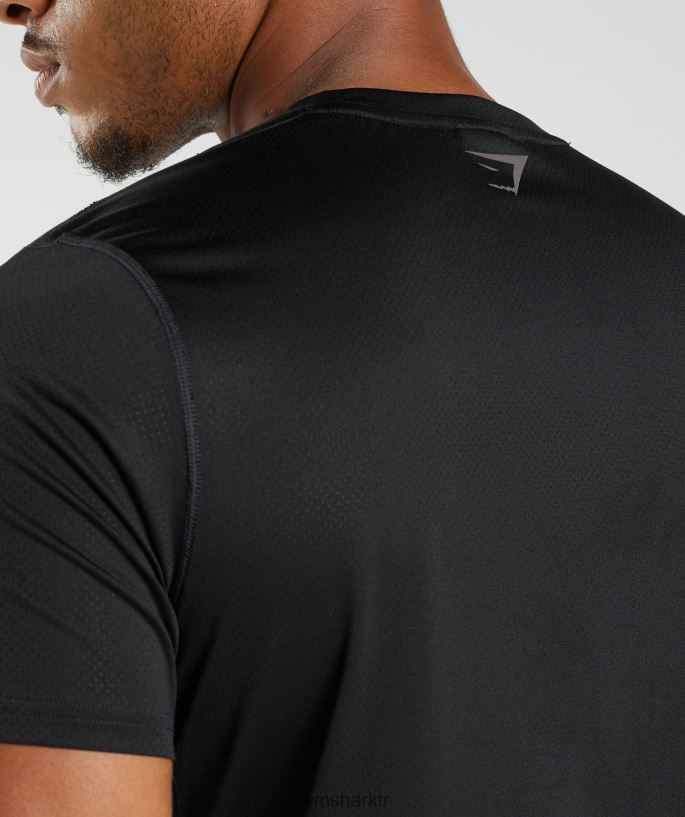 spor tişört 8H4J02583 Gymshark Giyim erkekler siyah/siyah kırçıllı