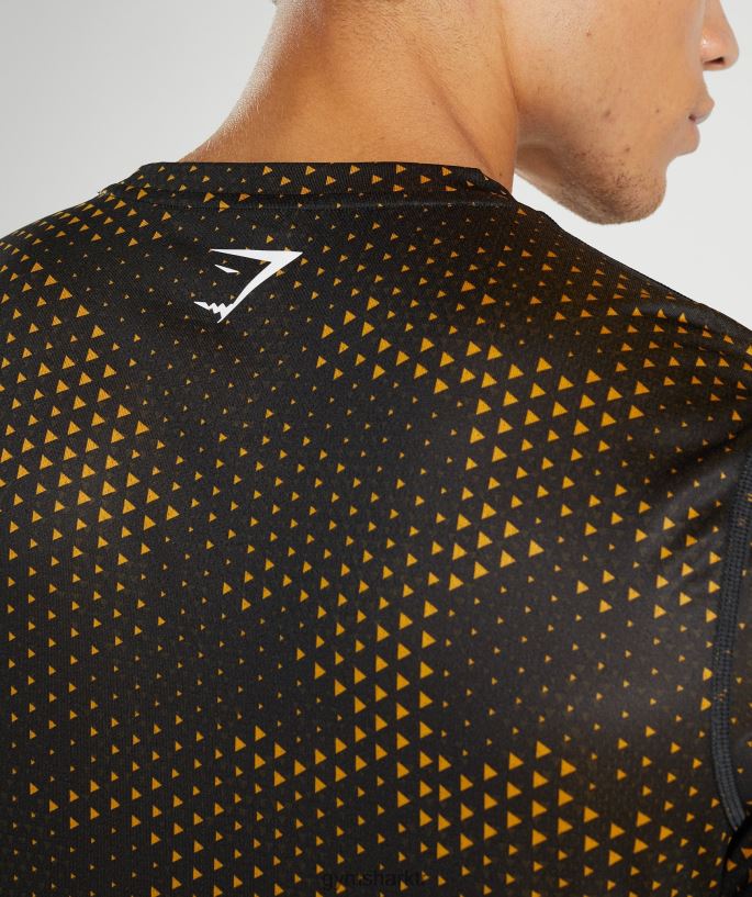 spor tişört 8H4J02692 Gymshark Giyim erkekler zerdeçal sarı baskı