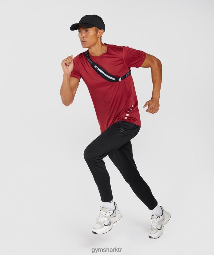 spor tişört 8H4J02725 Gymshark Giyim erkekler salsa kırmızısı/siyah kırçıllı