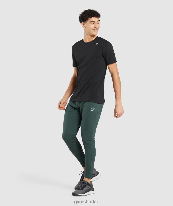 temel tişört 8H4J02661 Gymshark Giyim erkekler siyah