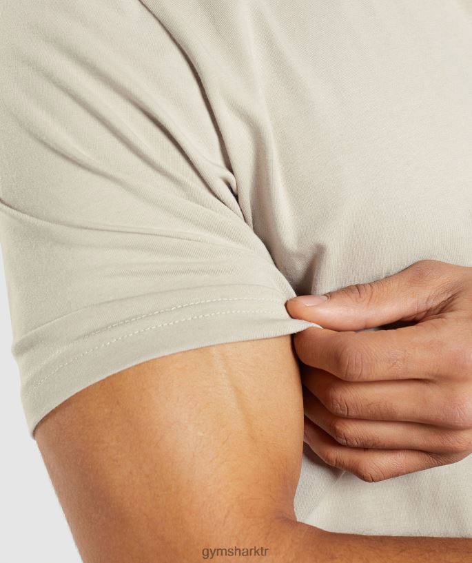 temel tişört 8H4J02758 Gymshark Giyim erkekler çakıl grisi