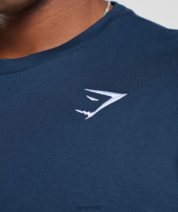 tepeli tişört 8H4J02586 Gymshark Giyim erkekler Donanma