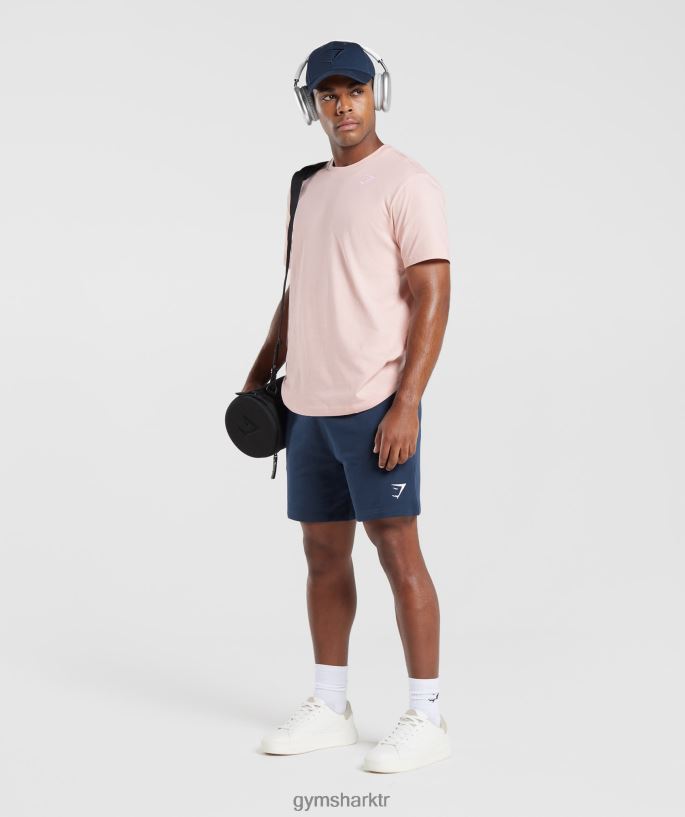 tepeli tişört 8H4J02680 Gymshark Giyim erkekler puslu pembe