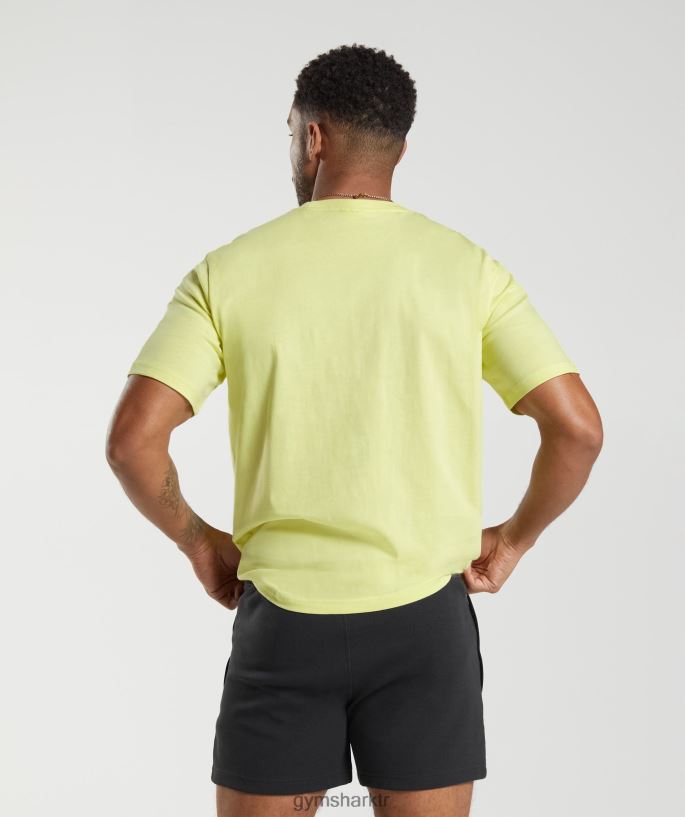 tepeli tişört 8H4J02769 Gymshark Giyim erkekler ateş böceği yeşili