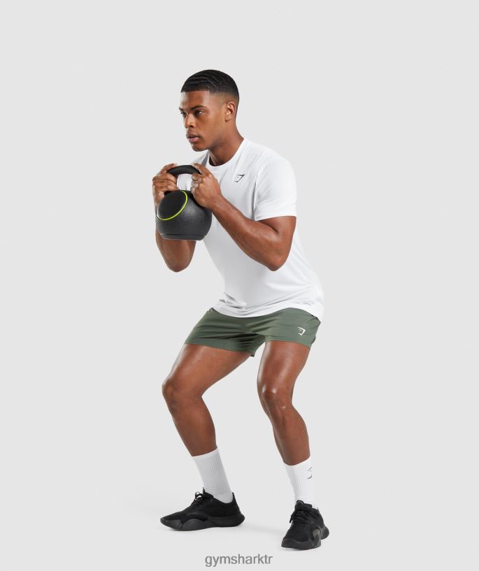 varış normal kesim tişört 8H4J02607 Gymshark Giyim erkekler beyaz