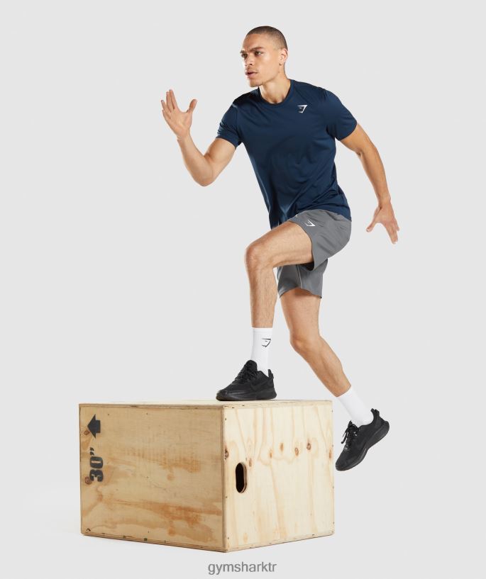 varış tişörtü 8H4J02611 Gymshark Giyim erkekler Donanma