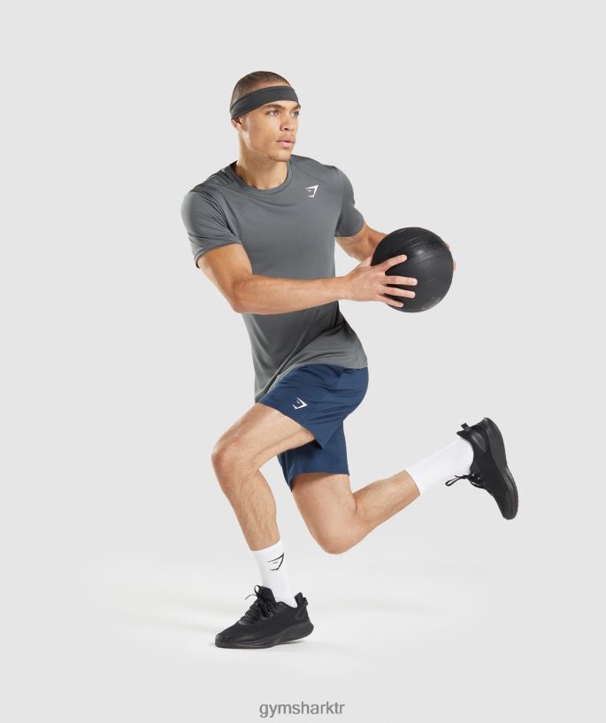 varış tişörtü 8H4J02743 Gymshark Giyim erkekler odun kömürü