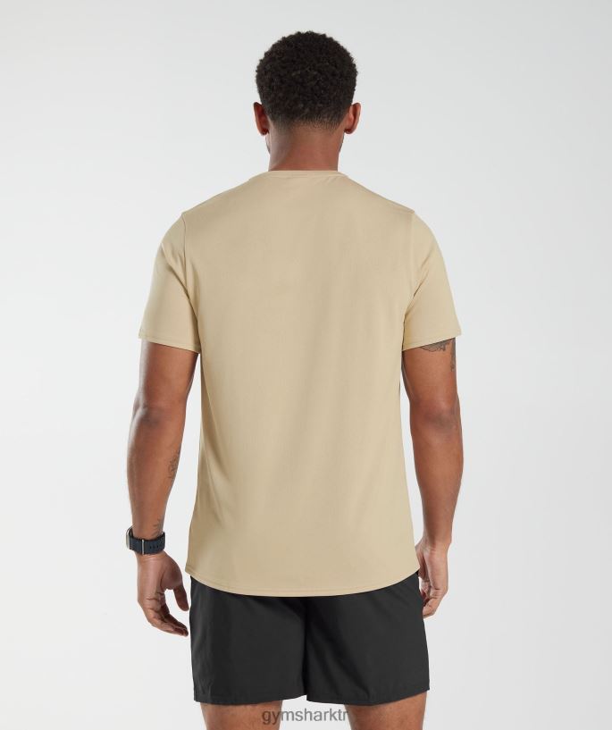 varış tişörtü 8H4J02785 Gymshark Giyim erkekler kızarmış kahverengi