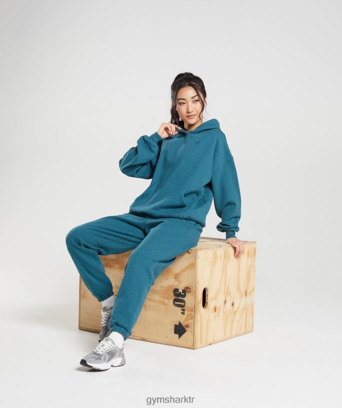 dinlenme günü eşofmanı 8H4J02385 Gymshark Giyim kadınlar çelik mavisi marn
