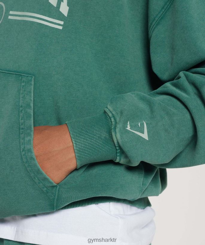 kolej büyük boy kapşonlu 8H4J02392 Gymshark Giyim kadınlar mürekkep deniz mavisi