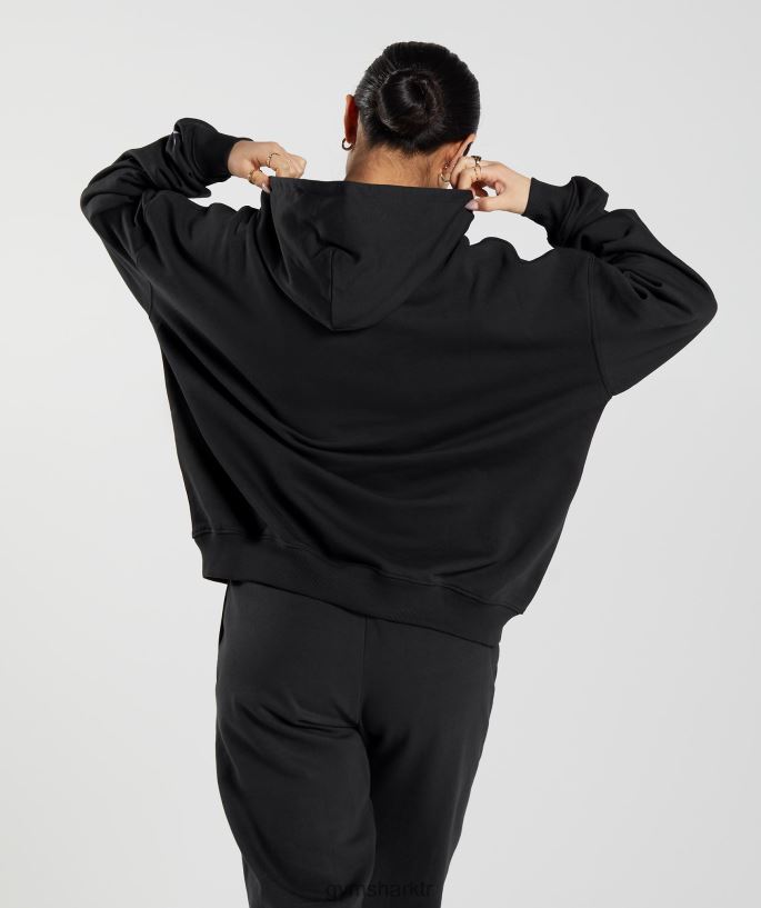 maksimize edilmiş kapüşonlu svetşört 8H4J02355 Gymshark Giyim kadınlar siyah