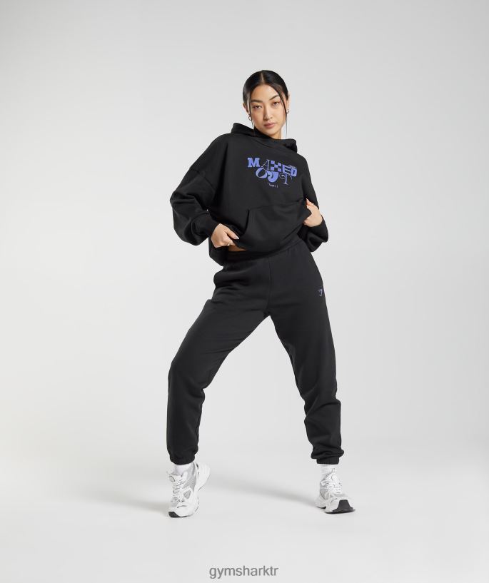 maksimize edilmiş kapüşonlu svetşört 8H4J02355 Gymshark Giyim kadınlar siyah