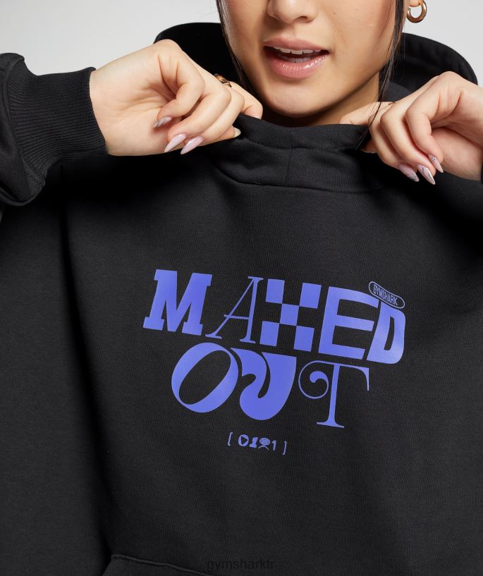 maksimize edilmiş kapüşonlu svetşört 8H4J02355 Gymshark Giyim kadınlar siyah