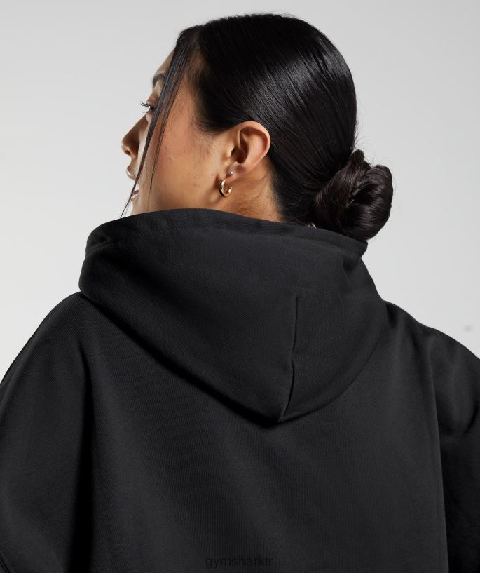 maksimize edilmiş kapüşonlu svetşört 8H4J02355 Gymshark Giyim kadınlar siyah