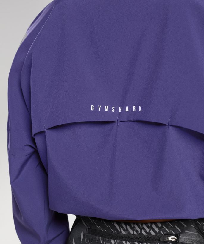 spor rüzgarlık 8H4J02350 Gymshark Giyim kadınlar neptün moru