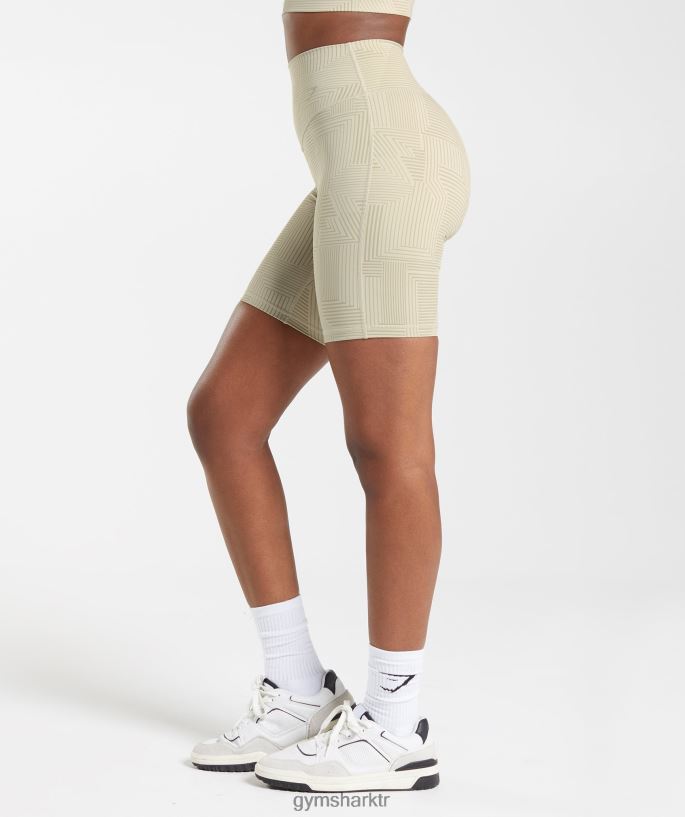 bisiklet şortlarını yükseltmek 8H4J0260 Gymshark Giyim kadınlar kumlu kahverengi