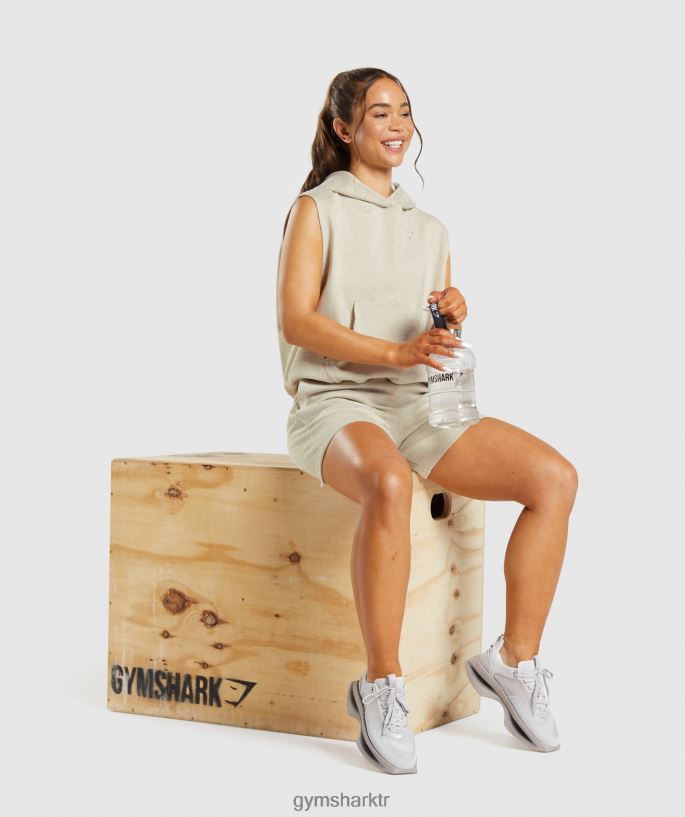 dinlenme günü eşofmanı şort 8H4J02100 Gymshark Giyim kadınlar kum marnı