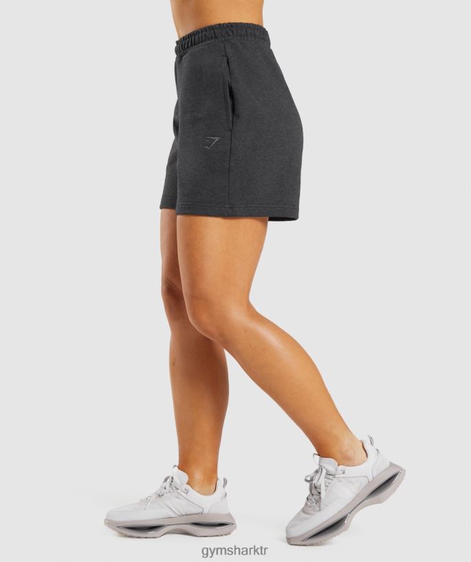 dinlenme günü eşofmanı şort 8H4J0257 Gymshark Giyim kadınlar siyah çekirdekli marn