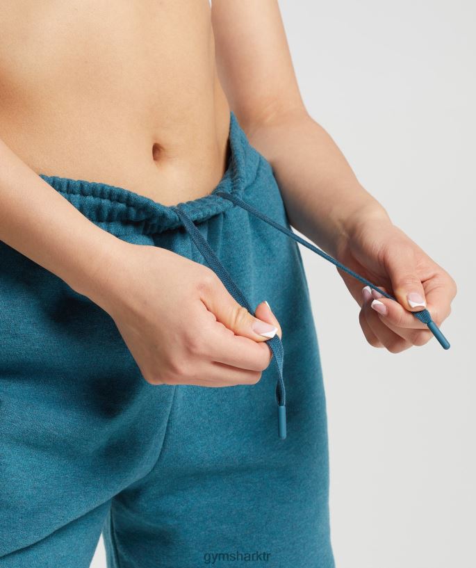 dinlenme günü eşofmanı şort 8H4J0259 Gymshark Giyim kadınlar çelik mavisi marn