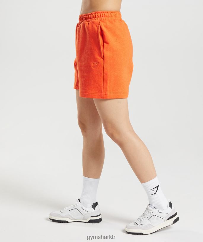 dinlenme günü eşofmanı şort 8H4J0263 Gymshark Giyim kadınlar parlak turuncu marn