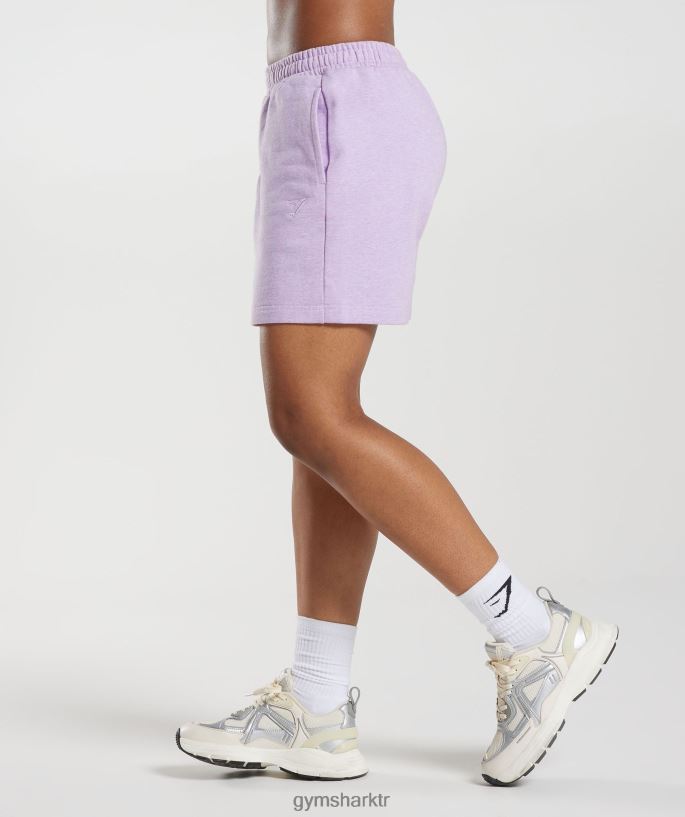 dinlenme günü eşofmanı şort 8H4J0270 Gymshark Giyim kadınlar aura leylak marn