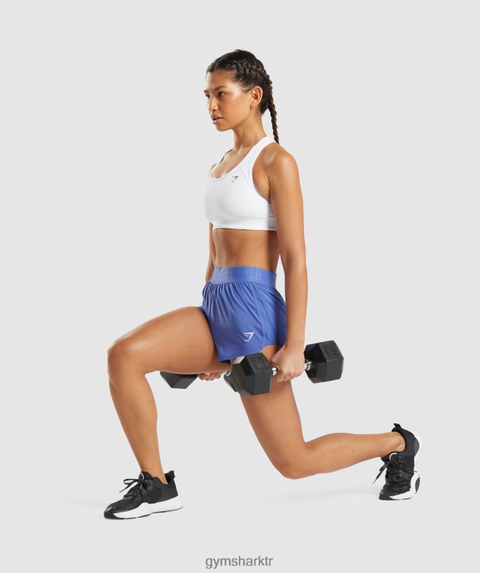 eğitim bol kesim şort 8H4J0284 Gymshark Giyim kadınlar mahkeme mavisi