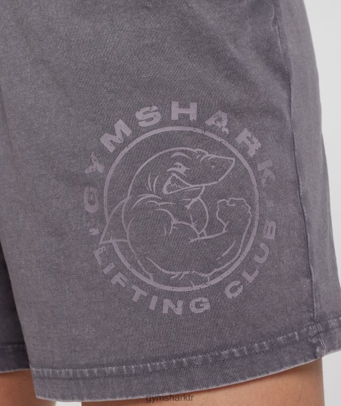 eski bol şort 8H4J02107 Gymshark Giyim kadınlar titanyum grisi/asit yıkama