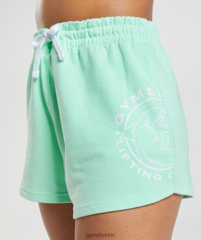 eski şort 8H4J0269 Gymshark Giyim kadınlar turbo mavi