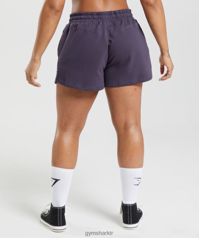 eski şort 8H4J0296 Gymshark Giyim kadınlar zengin mor
