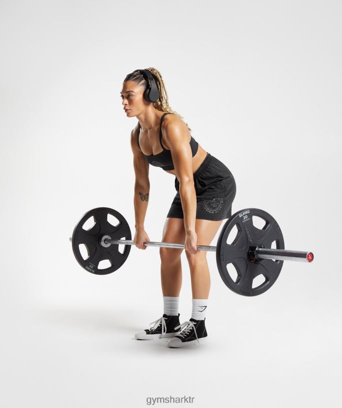 eski yıkanmış bol şort 8H4J02110 Gymshark Giyim kadınlar siyah