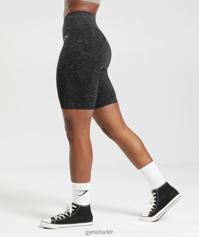 hayvan dikişsiz bisiklet şortu adapte 8H4J0223 Gymshark Giyim kadınlar kentsel gri/siyah