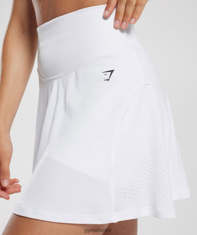 ter dikişsiz şort 8H4J0261 Gymshark Giyim kadınlar beyaz